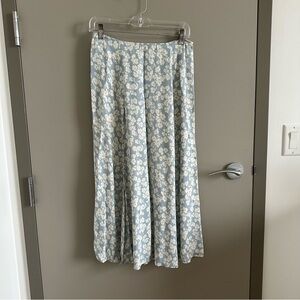 Reformation Zoe midi skirt with slit - light blue - hemmed